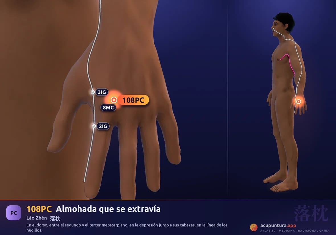 Localización del punto 108PC, Almohada que se extravía