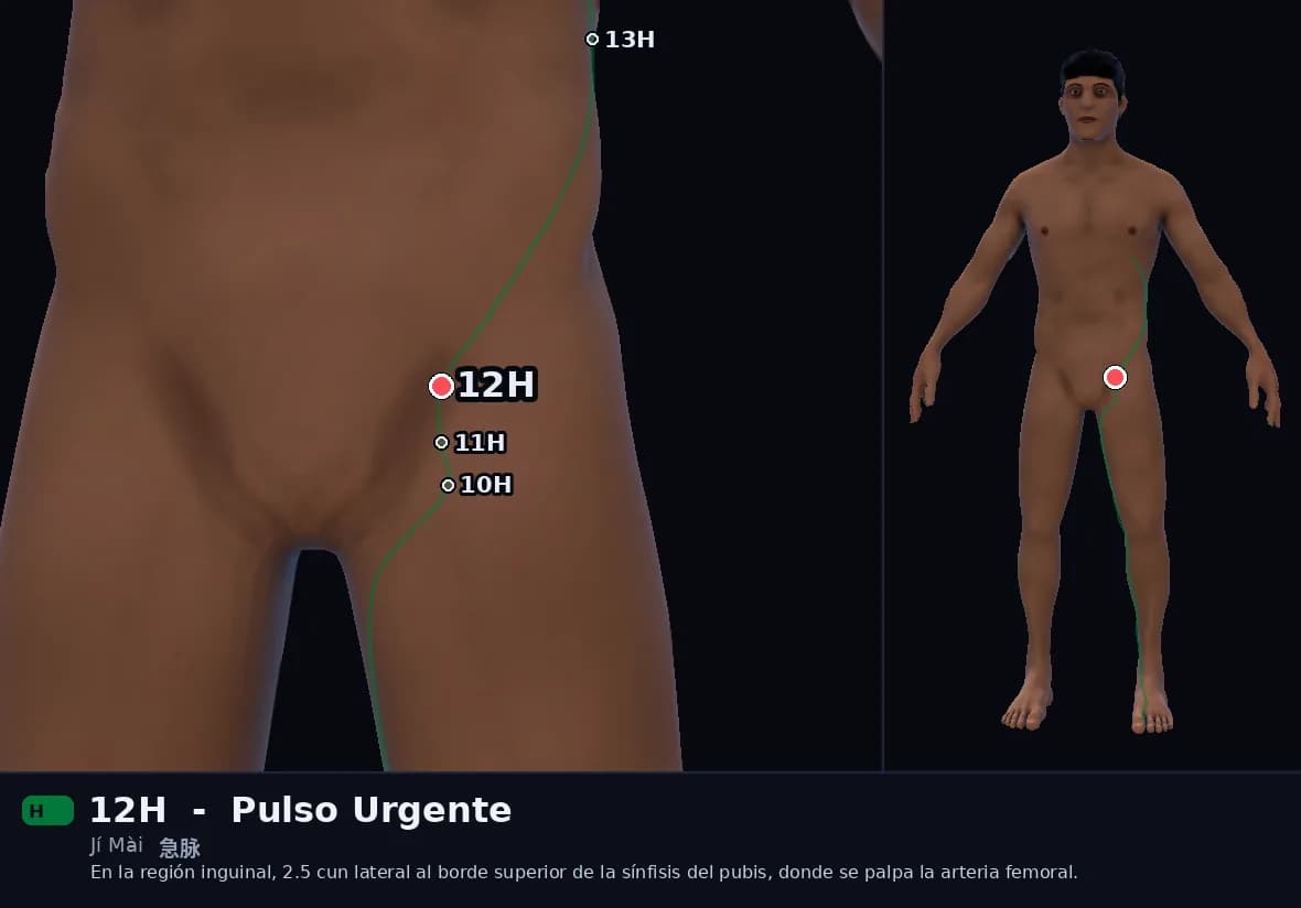 Localización del punto 12H, Pulso Urgente