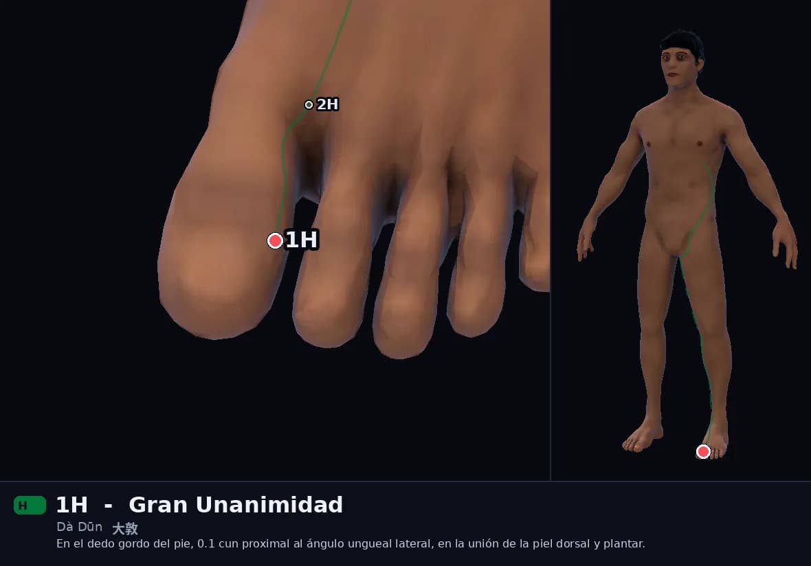 Localización del punto 1H, Gran Unanimidad