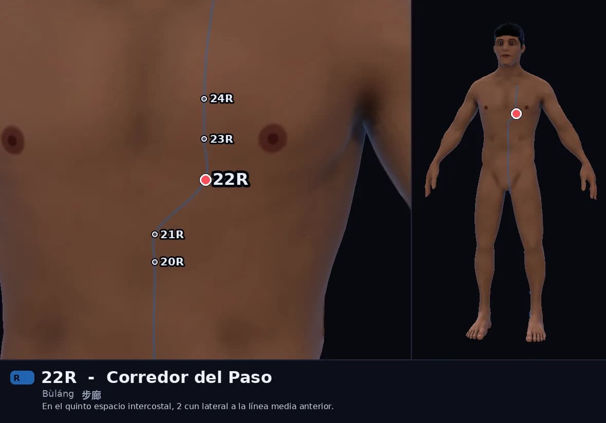 Localización del punto 22R, Corredor del Paso