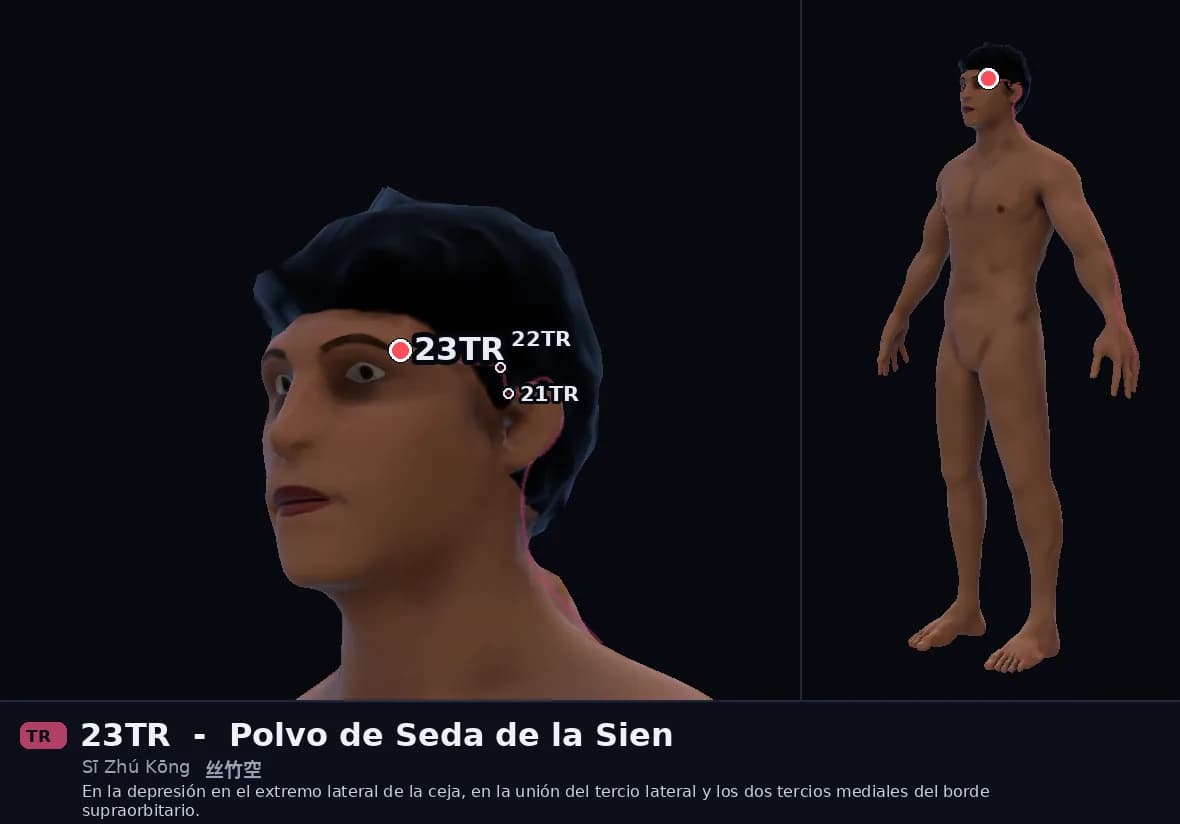 Localización del punto 23TR, Polvo de Seda de la Sien