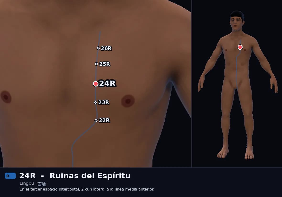 Localización del punto 24R, Ruinas del Espíritu