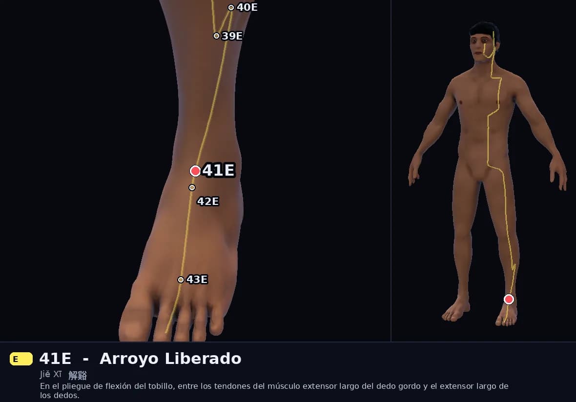 Localización del punto 41E, Arroyo Liberado