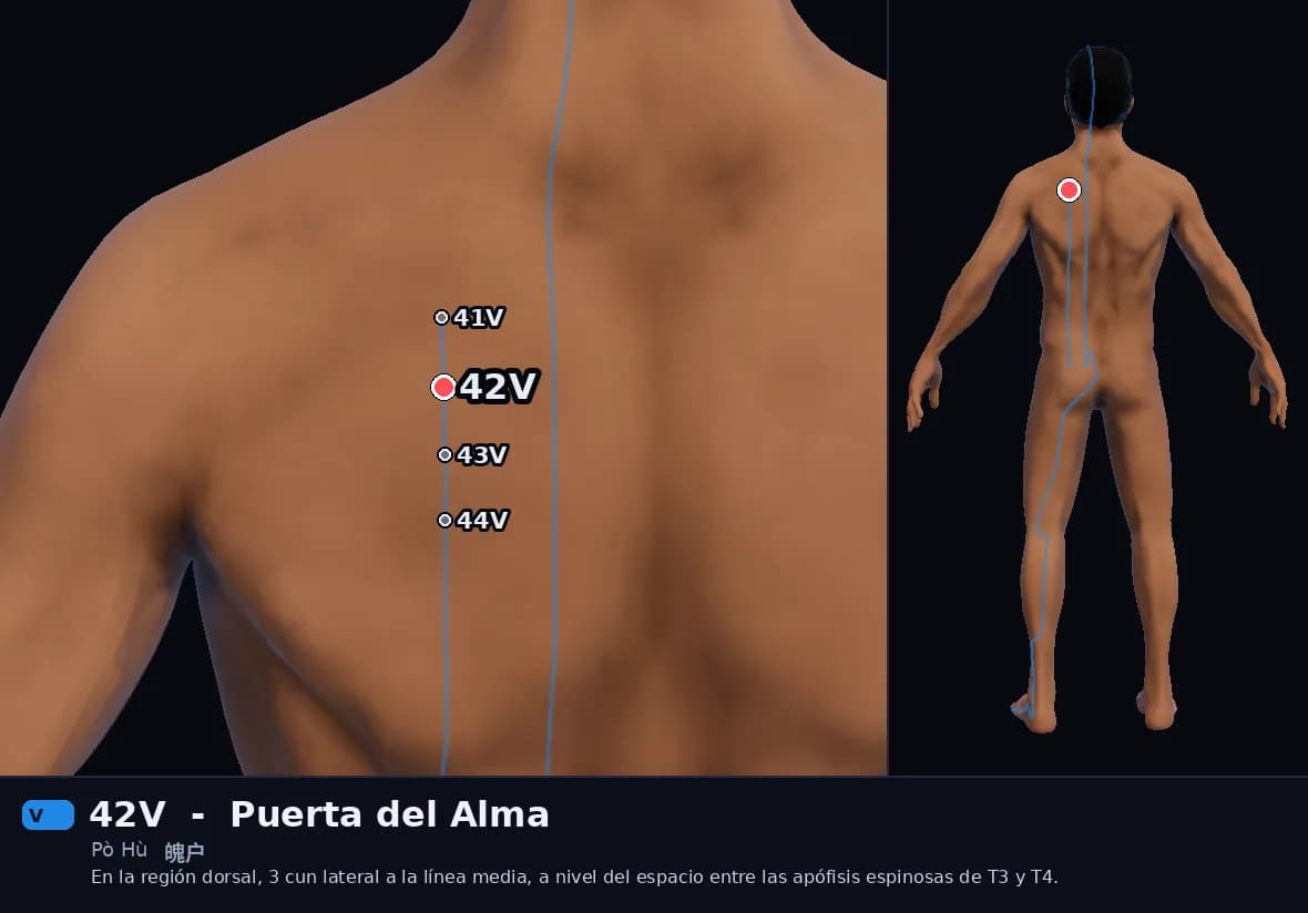 Localización del punto 42V, Puerta del Alma