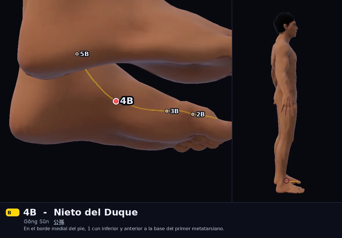 Localización del punto 4B, Nieto del Duque