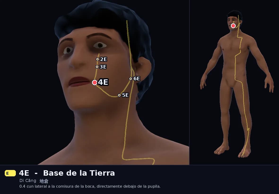 Localización del punto 4E, Base de la Tierra