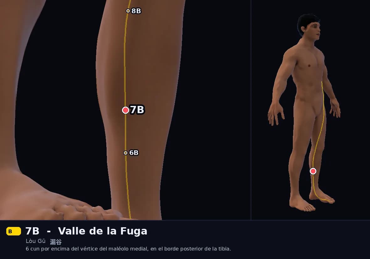 Localización del punto 7B, Valle de la Fuga
