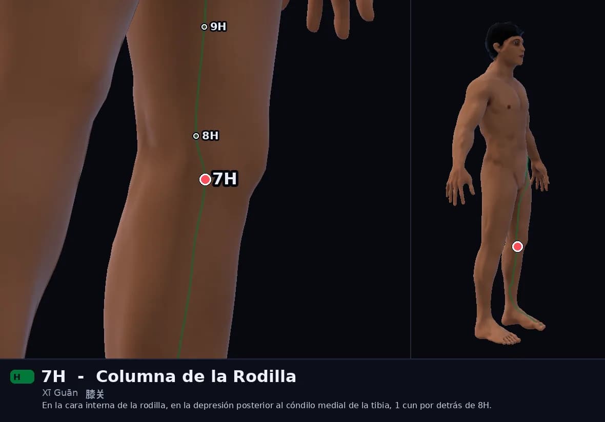 Localización del punto 7H, Barrera de la Rodilla