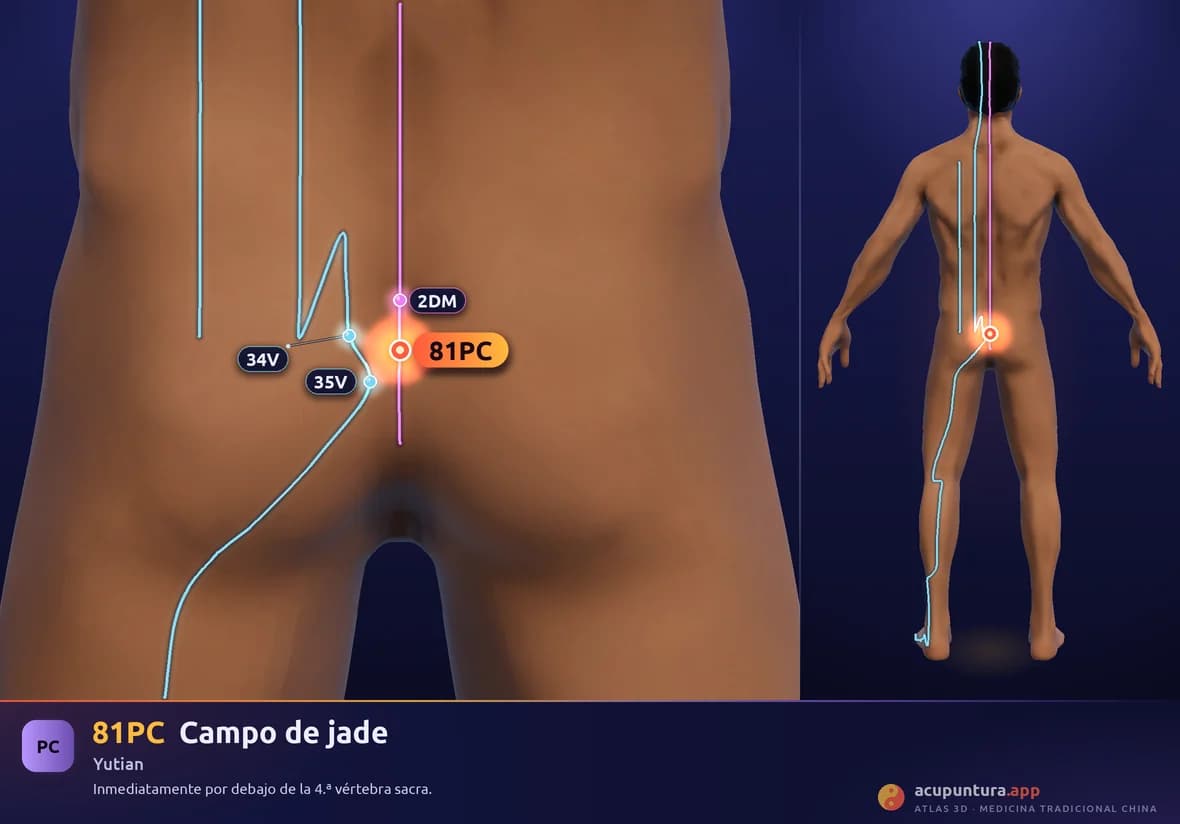 Localización del punto 81PC, Campo de jade