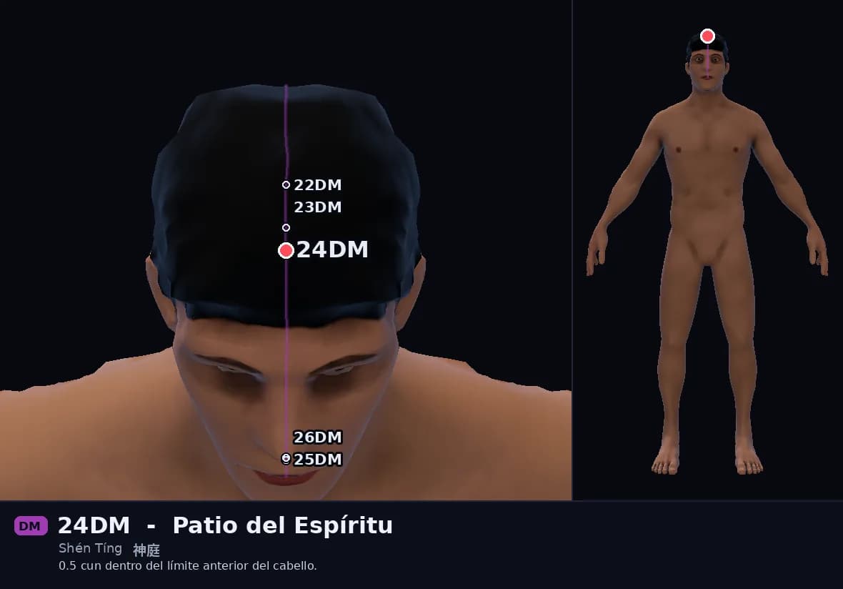 Localización del punto 24DM, Patio del Espíritu